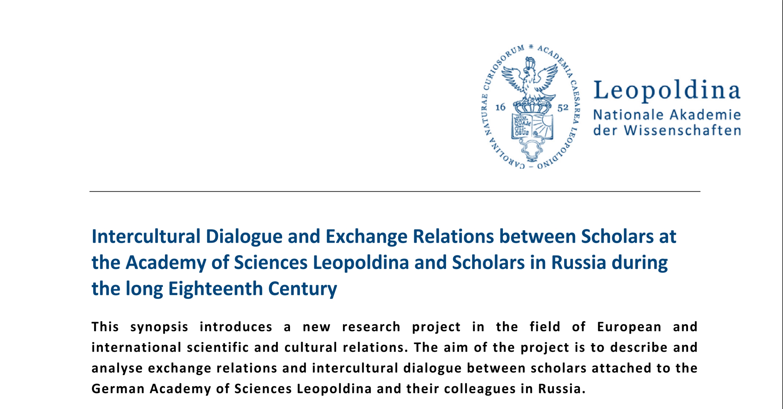 Leopoldina Intercultural Dialogue